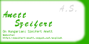 anett szeifert business card